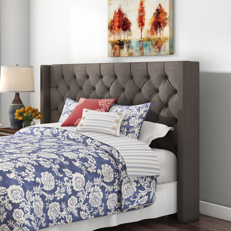 Brayden Studio Neher Upholstered Wingback Headboard & Reviews Wayfair